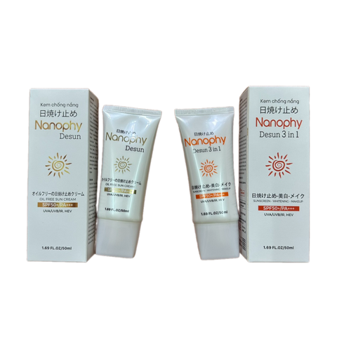 Kem Chống Nắng Lovita Nanophy Desun SPF50 PA+++ - Bảo Vệ Da Dầu Mụn, Ngăn Lão Hóa, Dưỡng Ẩm, 50ml Nhật Bản