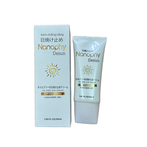 Kem Chống Nắng Lovita Nanophy Desun SPF50 PA+++ - Bảo Vệ Da Dầu Mụn, Ngăn Lão Hóa, Dưỡng Ẩm, 50ml Nhật Bản