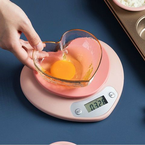 Cân Tiểu Ly Hình Tim Chính Xác 1g-5kg - Cân Nhà Bếp Đo Lường Thực Phẩm & Trang Sức - Thiết Kế Đáng Yêu
