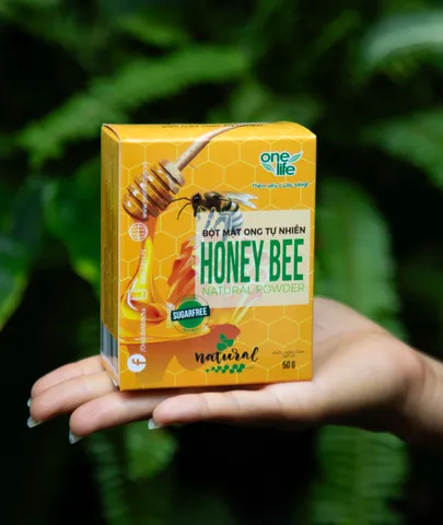Bột Mật Ong Nguyên Chất OneLife 50gr - Ngọt Tự Nhiên, Tiện Dụng, Thay Thế Đường, Lành Mạnh Cho Gia Đình