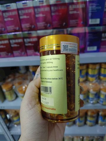 Viên Uống Tinh Dầu Tỏi Costar 3000mg - Tăng Cường Sức Đề Kháng & Bảo Vệ Tim Mạch, 100 Viên Chính Hãng Úc
