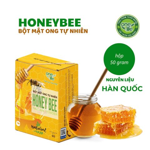 Bột Mật Ong Nguyên Chất OneLife 50gr - Ngọt Tự Nhiên, Tiện Dụng, Thay Thế Đường, Lành Mạnh Cho Gia Đình