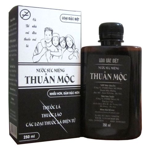 Nước Súc Miệng Cai Thuôc Thuần Mộc Ngừa Sâu Răng, Hôi Miệng, Làm Sạch Khoang Miệng 250ml