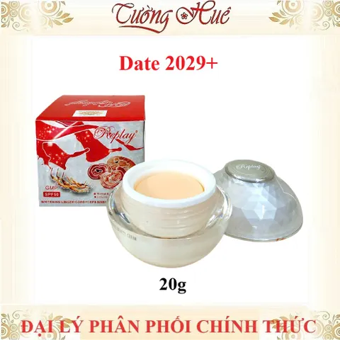 Kem Dưỡng Trắng Da Cao Cấp REPLAY Tinh Chất LINGZHI & Đông Trùng Hạ Thảo 20g - Chống Nhăn, Làm Mờ Nám, Sáng Da Tự Nhiên