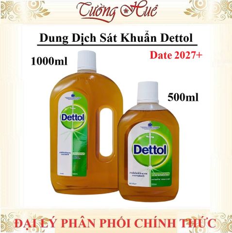 Dung Dịch Sát Khuẩn Dettol Đa Năng 500ml/1000ml - Diệt Khuẩn 99,9% An Toàn Cho Gia Đình, Khử Trùng Bề Mặt & Da