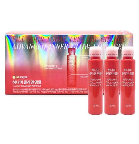 Nước Uống Collagen Hanami Ampoule 28 ống x 25ml - Giúp Da Sáng Mịn, Ngăn Ngừa Lão Hóa Từ Thiên Nhiên, Sản Phẩm Làm Đẹp Phổ Biến
