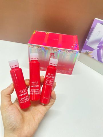 Nước Uống Collagen Hanami Ampoule 28 ống x 25ml - Giúp Da Sáng Mịn, Ngăn Ngừa Lão Hóa Từ Thiên Nhiên, Sản Phẩm Làm Đẹp Phổ Biến