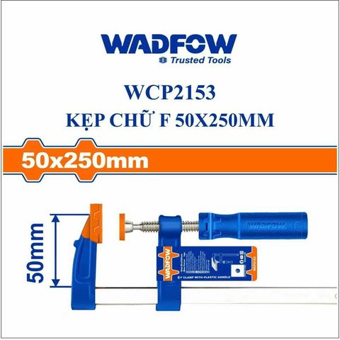 Cảo Kẹp Gỗ Chữ F 250mm WADFOW WCP2153 - Dụng Cụ Tiện Ích Chất Lượng Cao, Tay Cầm Nhựa, Thích Hợp Cho Công Việc Sửa Chữa