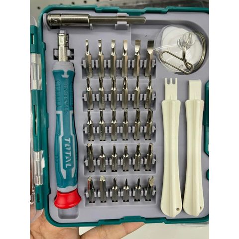 Bộ tuốc nơ vít đa năng 37 chi tiết Total TACSD30376 - Bộ dụng cụ sửa chữa tiện lợi, bền bỉ cho điện tử và gia dụng