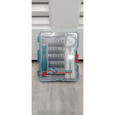 Bộ tuốc nơ vít đa năng 37 chi tiết Total TACSD30376 - Bộ dụng cụ sửa chữa tiện lợi, bền bỉ cho điện tử và gia dụng