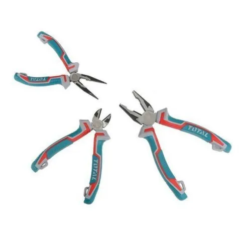 Bộ 3 Kìm Cr-V TOTAL THT2K0301 - Kìm Răng 8 Inch, Kìm Cắt 6 Inch, Kìm Nhọn 6 Inch - Dụng Cụ Sửa Chữa Chất Lượng Cao