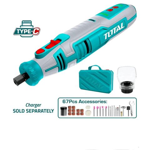 Máy Mài Khuôn Không Dây Total TMGLI0801 8V - Dụng Cụ Tiện Lợi Cho Thợ Cơ Khí, Khắc Gỗ, Đánh Bóng Kim Loại