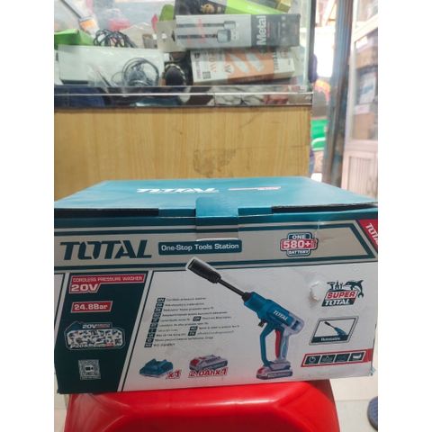 Máy xịt rửa áp lực cao Total TPWLI20362_[20V] di động mạnh mẽ, phụ kiện đầy đủ, làm sạch xe và sân vườn tiện lợi