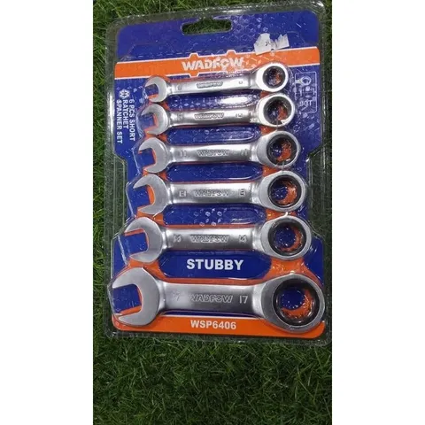 Bộ 6 Cờ Lê Vòng Miệng Tự Động Mini WSP6406 WADFOW - Dụng Cụ Cơ Khí Chất Lượng Cao 8-17mm, Thép Cr-V Bền Bỉ