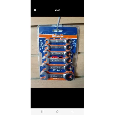 Bộ 6 Cờ Lê Vòng Miệng Tự Động Mini WSP6406 WADFOW - Dụng Cụ Cơ Khí Chất Lượng Cao 8-17mm, Thép Cr-V Bền Bỉ