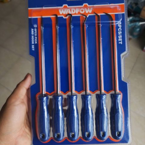Bộ 6 Dụng Cụ Gắp và Móc WADFOW WSS2606 - Thiết Bị Vệ Sinh Khe Rãnh, Hỗ Trợ Làm Sạch và Sửa Chữa Cơ Khí, Ô Tô, Điện Máy