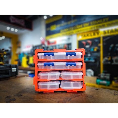 Bộ tủ nhựa 6 hộp đựng linh kiện Wadfow WTB8346 - Giải pháp lưu trữ tiện ích, chất liệu PP bền bỉ, kích thước 380x182x320mm