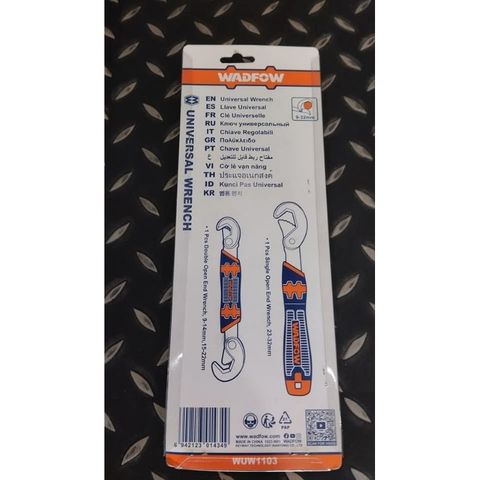 Bộ 2 Cờ Lê Đa Năng WUW1103 - Cờ Lê Mở Hai Đầu 9-14mm & 15-22mm, Cờ Lê Một Đầu 23-32mm, Tay Cầm Mạ Chrome
