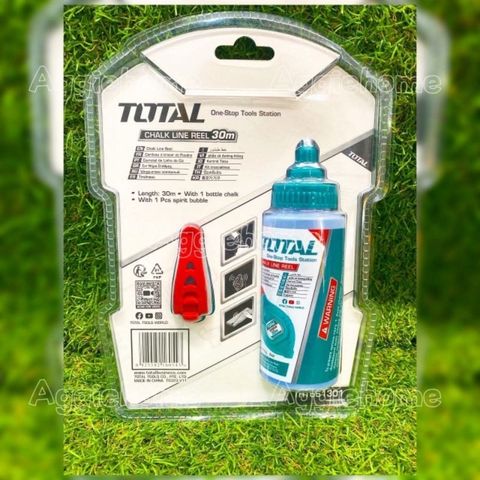 Phấn Vẽ Đường Thẳng Total THT661301 - Dụng Cụ Vẽ Đường Chính Xác 30m, Hộp Phấn Màu Xanh, Phụ Kiện Tiện Ích Cho Kỹ Thuật Viên