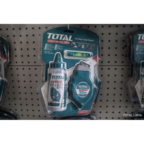 Phấn Vẽ Đường Thẳng Total THT661301 - Dụng Cụ Vẽ Đường Chính Xác 30m, Hộp Phấn Màu Xanh, Phụ Kiện Tiện Ích Cho Kỹ Thuật Viên
