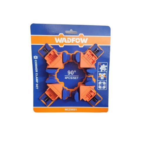 Bộ kẹp cố định góc 90 độ WadFow WCZ6E01 - Thiết kế thép bền, thao tác nhanh cho làm mộc và DIY, giữ vật liệu chắc chắn
