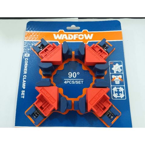 Bộ kẹp cố định góc 90 độ WadFow WCZ6E01 - Thiết kế thép bền, thao tác nhanh cho làm mộc và DIY, giữ vật liệu chắc chắn