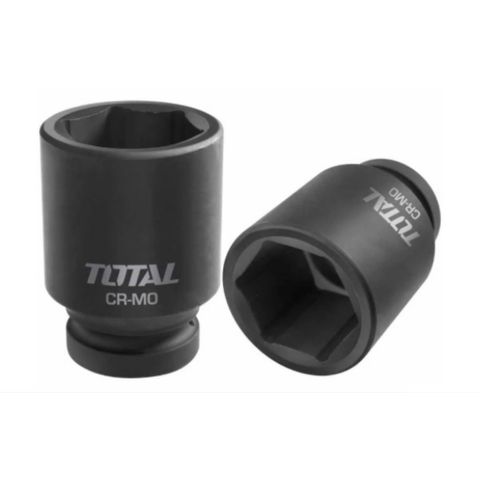 Đầu Tuýp Đen Lục Giác Total THHISD0124L Size 24mm - Chất Liệu CR-MO Siêu Bền Dùng Cho Máy Siết Bu Lông 1 Inch