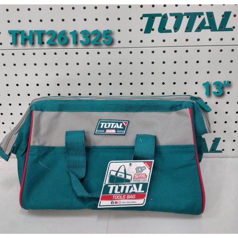 Túi đựng đồ nghề 13 inch TOTAL THT261325 - Khung cứng, tải trọng 12kg, tiện ích cho thợ sửa chữa và DIY