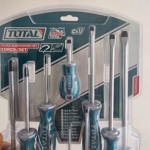 Bộ 10 Tuốc Nơ Vít Total THT250610 - Đầu Dẹp & Bake, Cán Nhựa Chống Trượt, Công Cụ Sửa Chữa Điện – Cơ Khí – Gia Dụng Chính Hãng