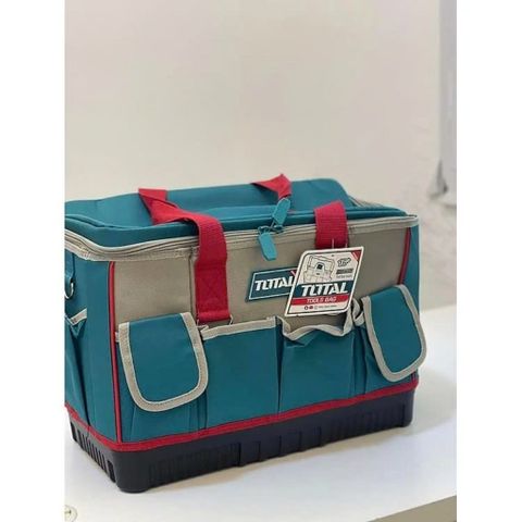 Giỏ Đựng Dụng Cụ 16 Inch Chất Liệu Polyester 600D - Tải Trọng 20Kg, Đế Nhựa Cứng TOTAL THT561625, 25 Túi Đựng Tiện Lợi