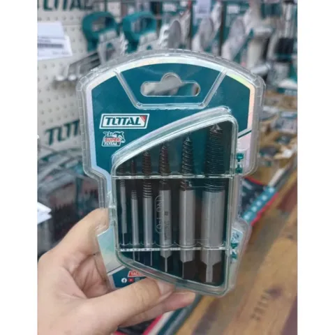 Bộ Mũi Taro Lấy Ốc Gãy Total TACSE0061 - 6 Chi Tiết Thép Cứng 3-25mm, Dụng Cụ Chuyên Dụng Cho Cơ Khí Sửa Chữa