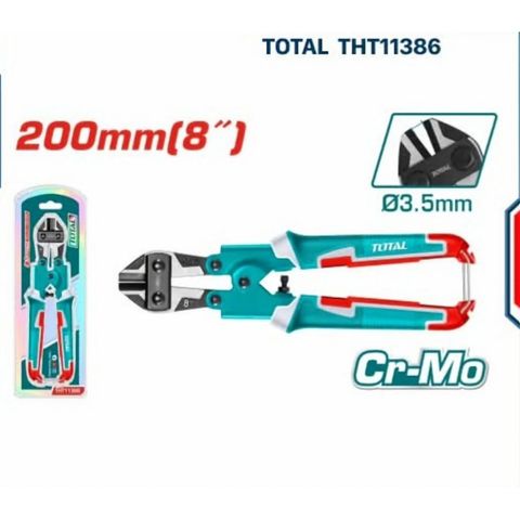 Kìm Cộng Lực Mini 8 Inch Total THT11386 - Lưỡi Thép Cr-Mo, Cắt Kim Loại 3.5mm, Tay Cầm Chống Trượt, Dụng Cụ Sửa Chữa Chuyên Nghiệp