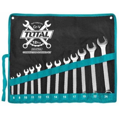 Bộ 12 Cờ Lê Vòng Miệng TOTAL THT1022121, Kích Thước 6-24mm - Dụng Cụ Tiện Ích Chất Lượng Cao Từ Trung Quốc
