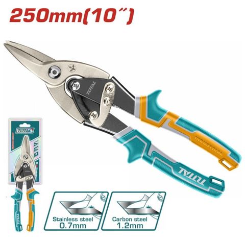 Kéo Cắt Tôn Thẳng TOTAL THT522106 - Công Cụ Tiện Ích 250mm (10 inch) cho Dự Án Xây Dựng và Thủ Công