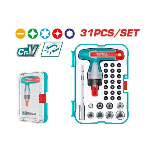 Bộ 31 Đầu Tua Vít Total TACSD30316 - Chất Liệu CR-V, Đa Năng, Tay Cầm Chống Trượt - Dụng Cụ Sửa Chữa Điện Tử và Gia Dụng