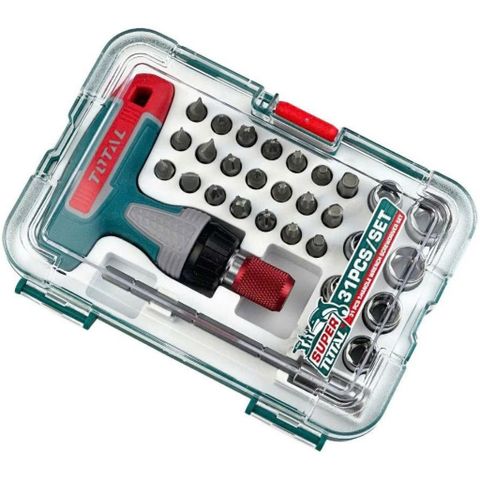Bộ 31 Đầu Tua Vít Total TACSD30316 - Chất Liệu CR-V, Đa Năng, Tay Cầm Chống Trượt - Dụng Cụ Sửa Chữa Điện Tử và Gia Dụng