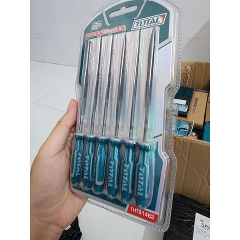 Bộ 6 Dũa Sắt Mini TOTAL THT91462 - Dụng Cụ Tiện Ích Chất Lượng Cao, Chiều Dài 140mm