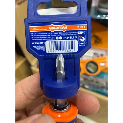 Tua Vít Mini 2 Đầu Bake và Dẹp Thép Cr-V WADFOW WSS45M1 - Dụng Cụ Tiện Ích Chất Lượng Cao 68mm