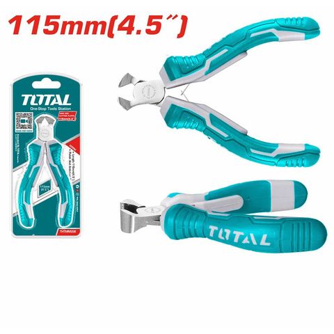 Kìm cắt mini TOTAL THTMN556 - Dụng cụ tiện ích chất lượng cao, đầu kềm chống gỉ, 115mm, tay cầm hai màu, tiện lợi cho mọi công việc