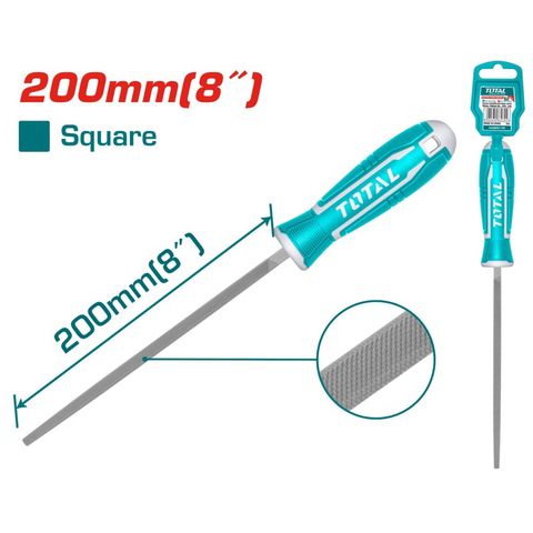 Giũa Sắt Vuông TOTAL THT91886 - Dụng Cụ Tiện Ích Chất Lượng Cao, Bảo Hành Chính Hãng, Chiều Dài 200mm