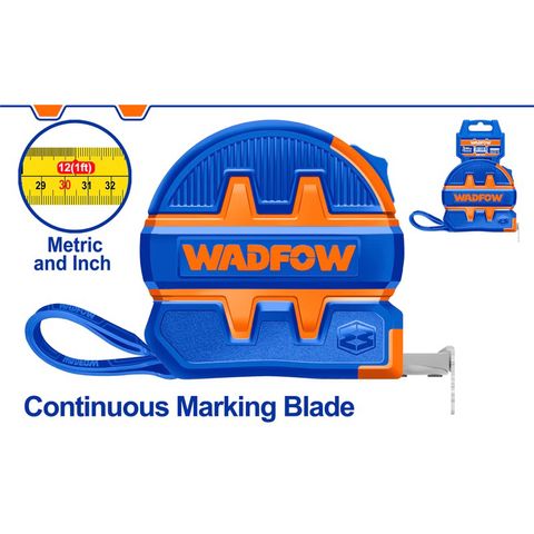 Thước Kéo Thép 10 Mét WADFOW WMT1250 - Thiết Kế Độc Nhất, Đo Mét và Inch, Dụng Cụ Tiện Ích cho Công Trình