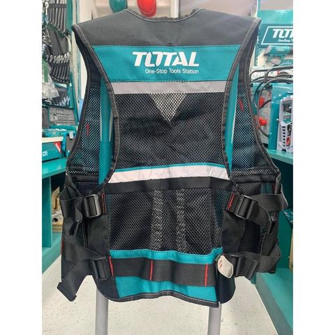 Áo Gi Lê Đựng Công Cụ TOTAL TTVT1601 - Kích Thước 42x60cm, 12 Túi, Chất Liệu Lưới Thoáng Khí, Phù Hợp Sử Dụng Trong Mọi Nhu Cầu