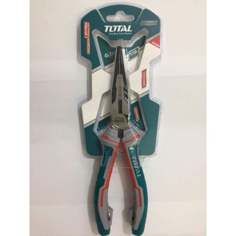 Kìm Mũi Nhọn Mỏ Dài Total THT220806S 200mm - Thép CR-V, Tay Cầm Chống Trượt, Dụng Cụ Sửa Chữa Điện Tử và Cơ Khí Chính Hãng