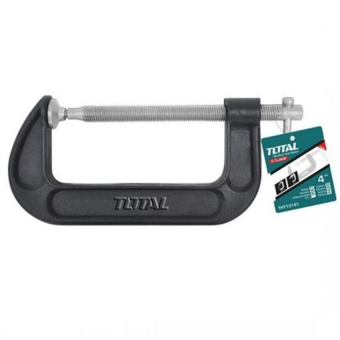Cảo Chữ C Total THT13161 6 Inch - Dụng Cụ Kẹp Chặt Vật Liệu Gang Đúc, Thép Bền cho Thợ Mộc và DIY