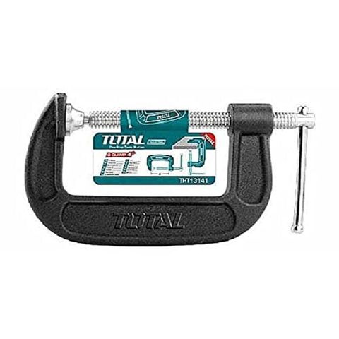 Cảo Chữ C Total THT13161 6 Inch - Dụng Cụ Kẹp Chặt Vật Liệu Gang Đúc, Thép Bền cho Thợ Mộc và DIY