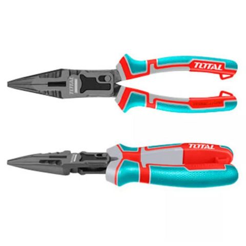 Kìm Mỏ Nhọn Trợ Lực Total THTC520806 - Dài 215mm, Chất Lượng Cao, Tiện Dụng Cho Thợ Điện, DIY Cắt, Uốn, Giữ Dây