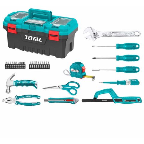 Bộ 32 Dụng Cụ Cầm Tay Kèm Thùng Đồ Nghề 17 Inch TOTAL THKTHP20326 - Công Cụ Sửa Chữa Tiện Lợi cho Gia Đình