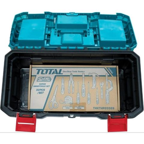 Bộ 32 Dụng Cụ Cầm Tay Kèm Thùng Đồ Nghề 17 Inch TOTAL THKTHP20326 - Công Cụ Sửa Chữa Tiện Lợi cho Gia Đình