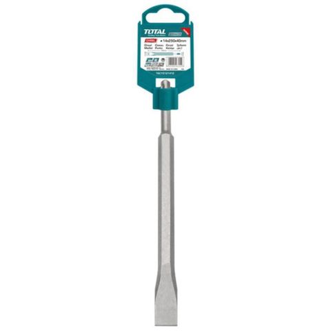 Mũi Đục Dẹp TOTAL TAC15121411 - 20x250mm, Thép Tôi Cứng, Chuôi Lục Giác, Đục Bê Tông và Gạch - Dụng Cụ Xây Dựng Chất Lượng Cao