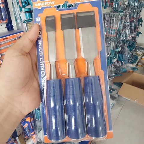 Bộ 3 Đục Gỗ WADFOW WWC2203 - Dụng Cụ Chạm Khắc Gỗ Sắc Bén, Cán Gỗ Chắc Chắn cho Thợ Mộc và DIY Tại Nhà